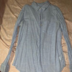 Button down baby blue dress up shirt
